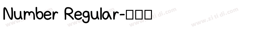 Number Regular字体转换